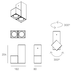 Milan Dau Spot Deckenstrahler, verstellbar