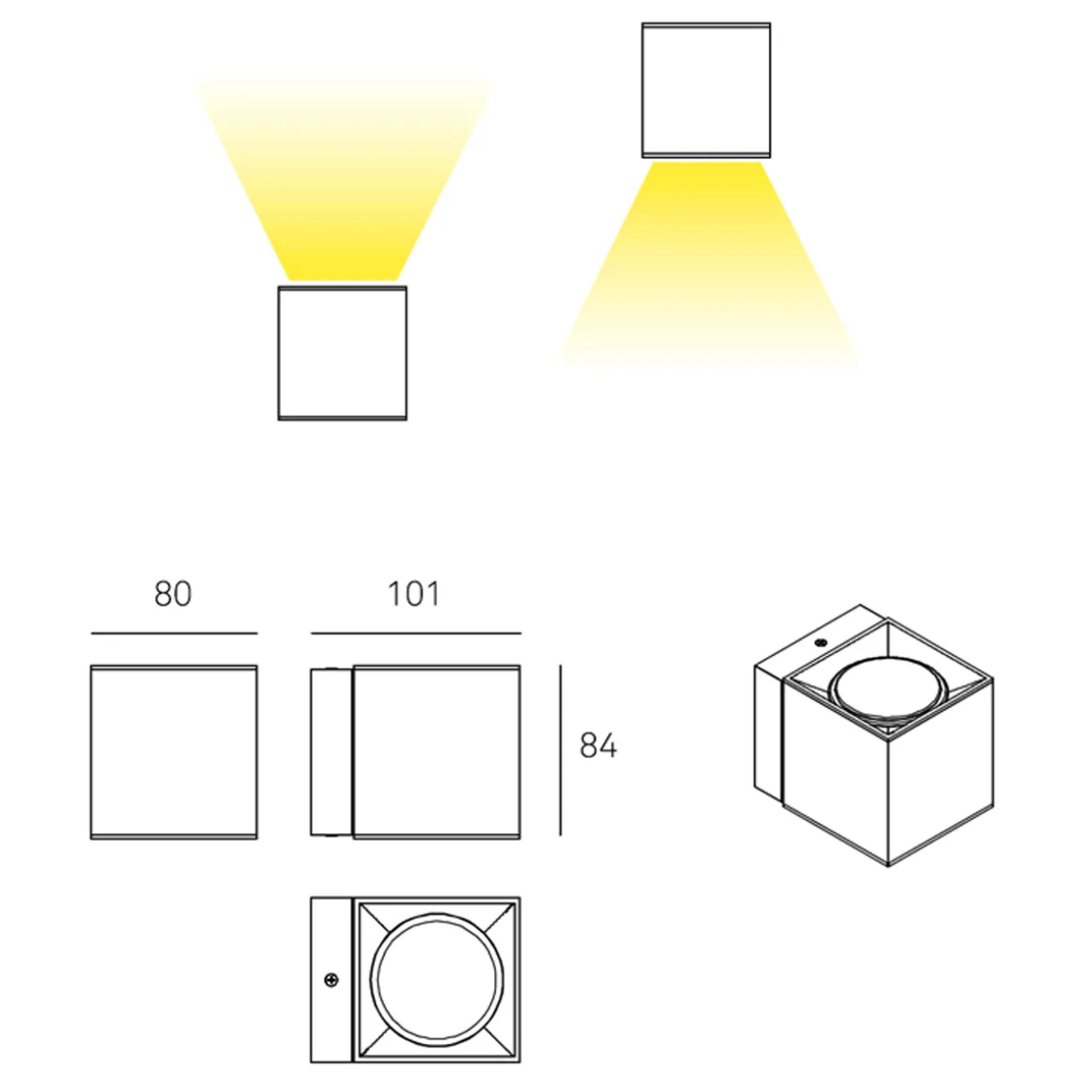 Milan Dau Spot Wandleuchte
