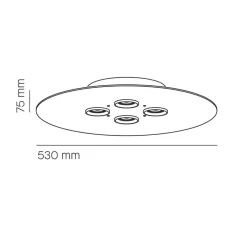 Milan Equal Deckenleuchte, Ø 53 cm