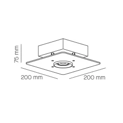 Milan Equal Deckenleuchte, 20 x 20 cm