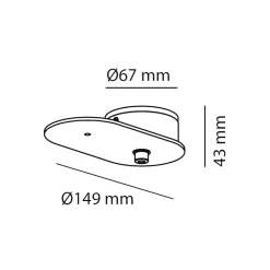 Milan Half Pendelleuchte, Ø 35 cm