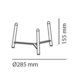 Milan Half Stehleuchte mit Dreibein-Stativ