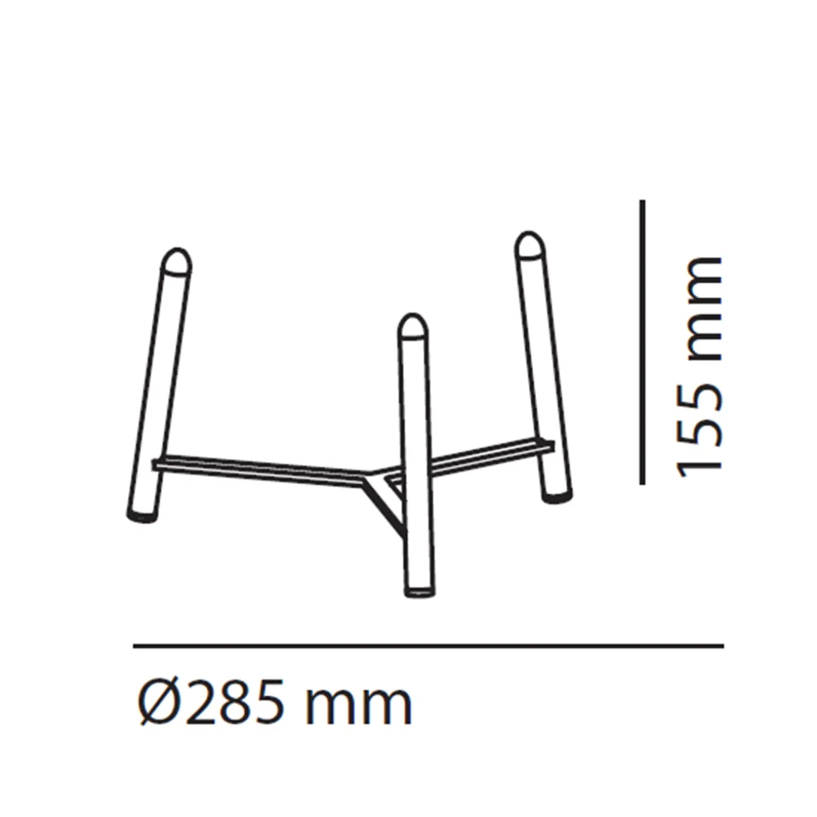Milan Half Stehleuchte mit Dreibein-Stativ