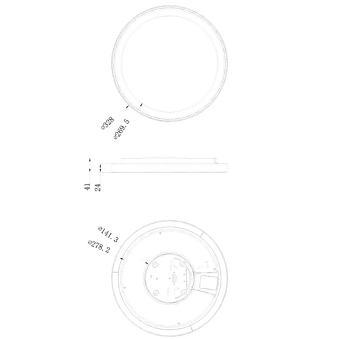 Mobilux Ambienta LED Wand- / Deckenleuchte, Ø: 33 cm