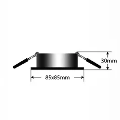 Mobilux MOAF QUADRA IP65 Einbaustrahler mit Blendschutzglas