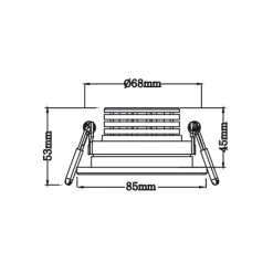 Mobilux MOBiDIM COB Classic IP65 R 9 W LED Einbaustrahler