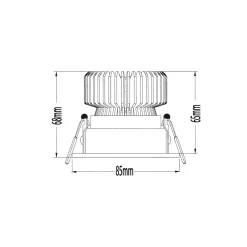 Mobilux MOBiDIM COB Style IP65 R 7,4 W LED Einbaustrahler