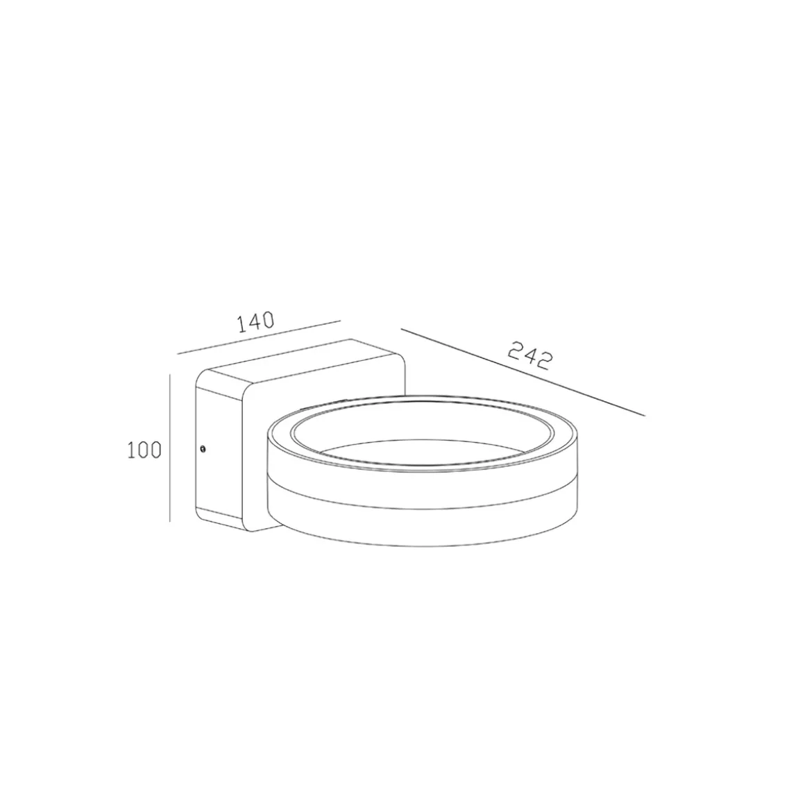 Mobilux Ringline LED Wandleuchte