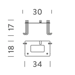 Nemo Befestigungsplatte für Borne Beton Outdoor IP44