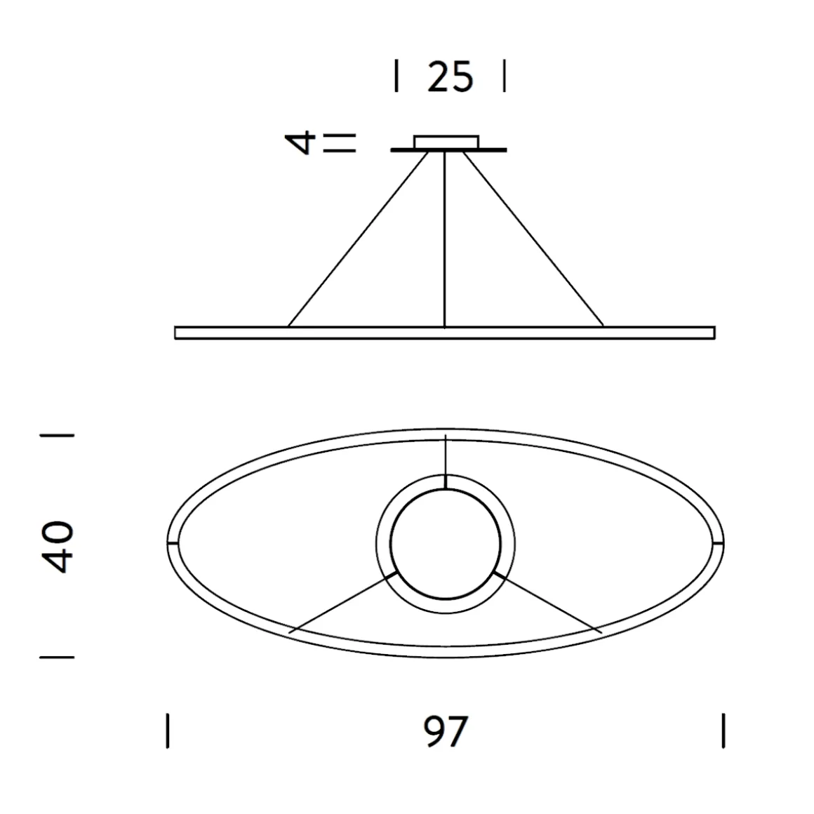 Nemo Ellisse Minor Uplight Sospensione, Abverkaufsware