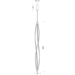 Nemo In The Wind Vertical LED Sospensione