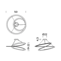 Nemo Kepler Petite LED Sospensione Downlight