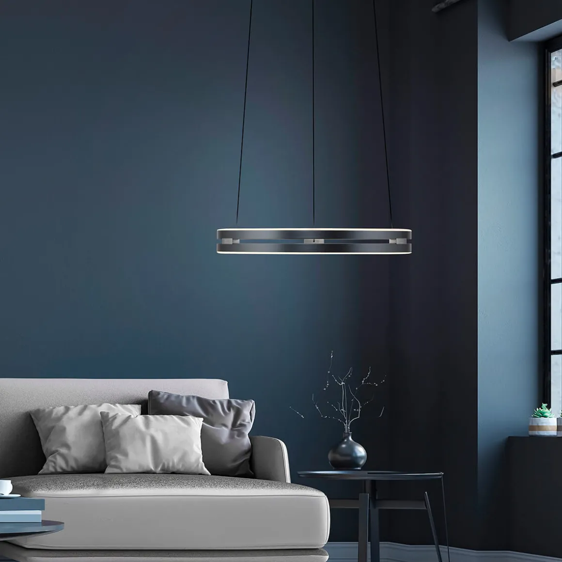 Neuhaus PURE by Paul Neuhaus PURE E-Loop LED Pendelleuchte mit e-LIFT und CCT