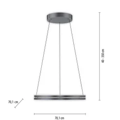 Neuhaus PURE by Paul Neuhaus PURE E-Loop LED Pendelleuchte mit e-LIFT und CCT