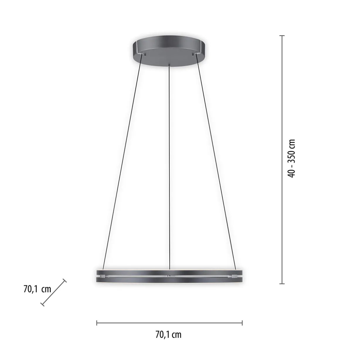Neuhaus PURE by Paul Neuhaus PURE E-Loop LED Pendelleuchte mit e-LIFT und CCT