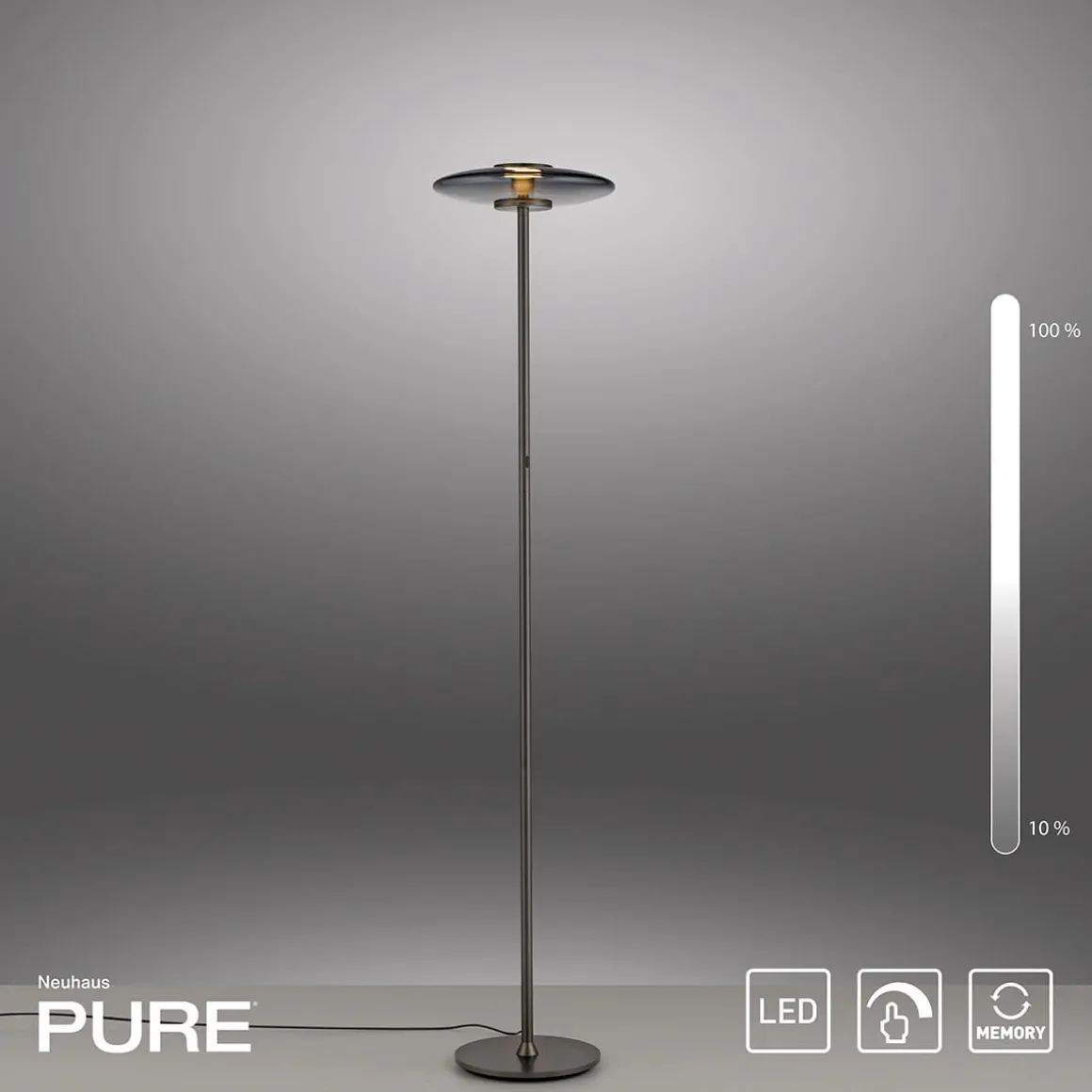 Neuhaus PURE by Paul Neuhaus PURE Vitrum LED Stehleuchte