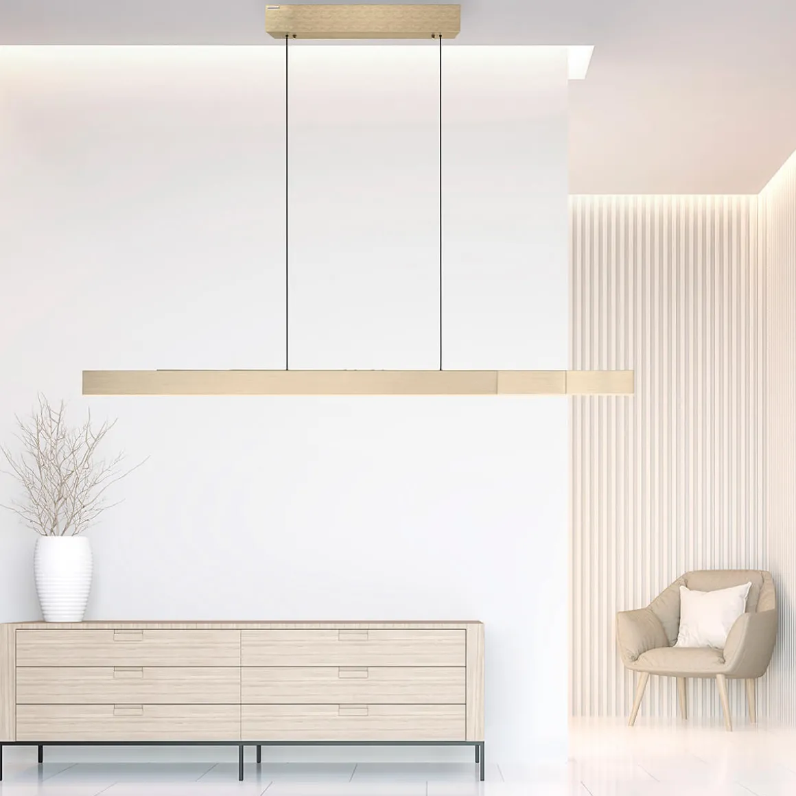 Neuhaus PURE by Paul Neuhaus PURE Moto-Rise LED Pendelleuchte mit e-SLIDE, e-LIFT und CCT