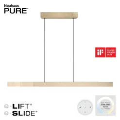 Neuhaus PURE by Paul Neuhaus PURE Moto-Rise LED Pendelleuchte mit e-SLIDE, e-LIFT und CCT