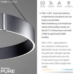 Neuhaus PURE by Paul Neuhaus PURE E-Clipse LED Pendelleuchte mit e-LIFT und CCT