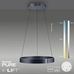 Neuhaus PURE by Paul Neuhaus PURE E-Clipse LED Pendelleuchte mit e-LIFT und CCT