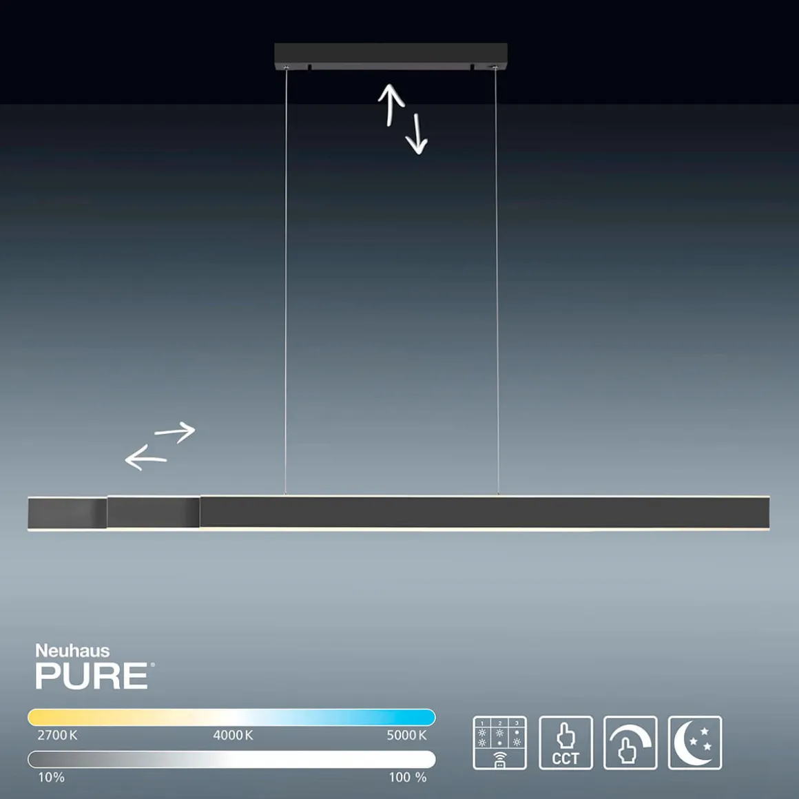 Neuhaus PURE by Paul Neuhaus PURE Lume LED Pendelleuchte mit CCT