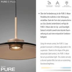 Neuhaus PURE by Paul Neuhaus PURE E-Moon LED Pendelleuchte mit e-LIFT und CCT