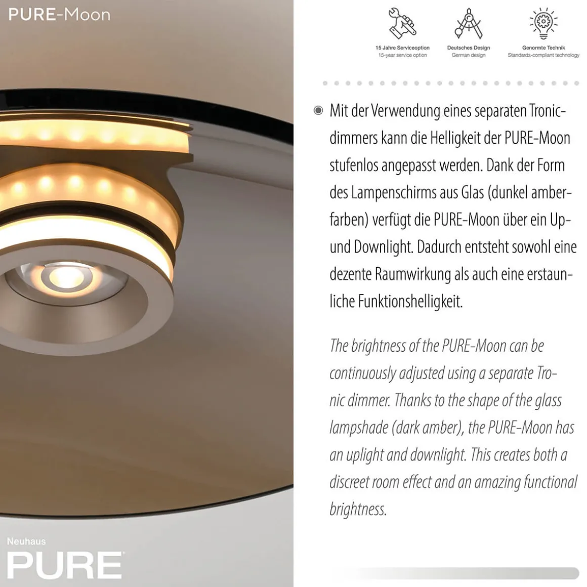 Neuhaus PURE by Paul Neuhaus PURE Moon LED Deckenleuchte