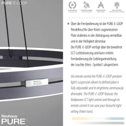 Neuhaus PURE by Paul Neuhaus PURE E-Loop LED Pendelleuchte mit e-LIFT und CCT, Rückläufer