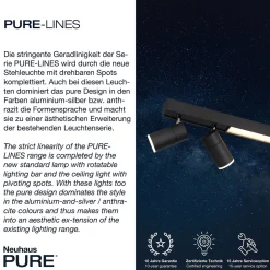 Neuhaus PURE by Paul Neuhaus PURE Lines Spot LED Deckenstrahler mit CCT