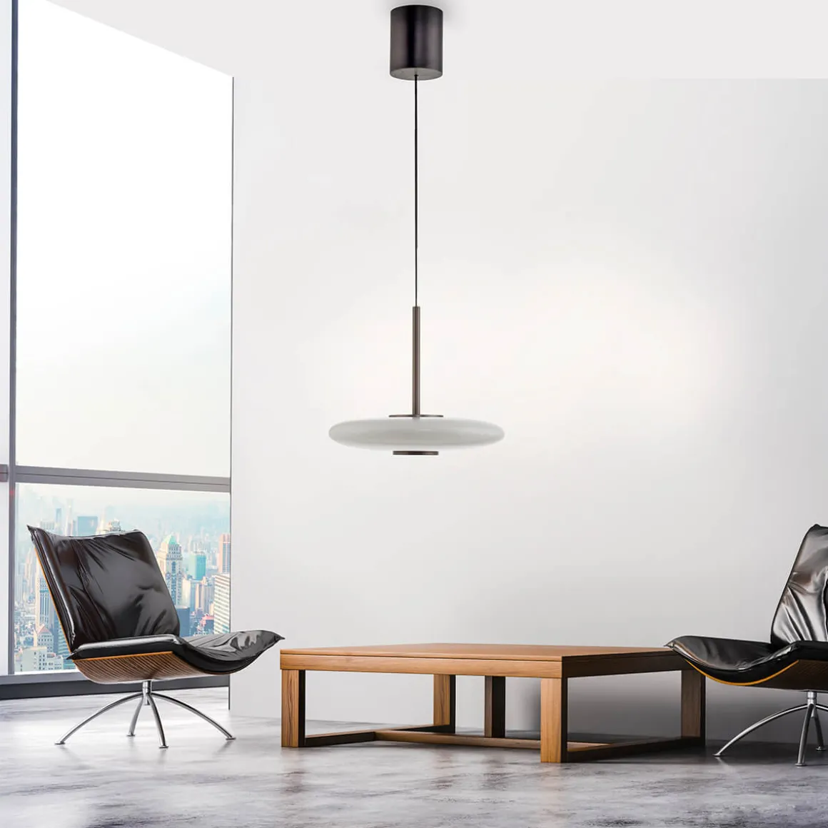 Neuhaus PURE by Paul Neuhaus PURE E-Vitrum LED Pendelleuchte mit e-LIFT und CCT