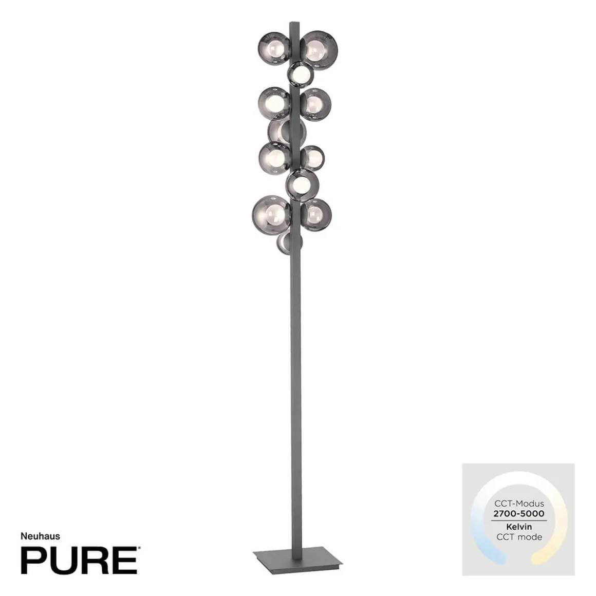 Neuhaus PURE by Paul Neuhaus PURE Popup LED Stehleuchte mit CCT
