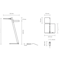 Nimbus Roxxane Leggera 52 CL LED Akkutischleuchte, mit Magnetic Dock