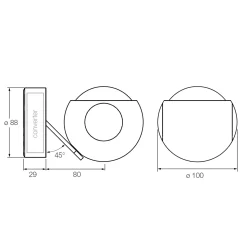 Occhio io 3d pico up C Wand- / Deckenleuchte, 2700 K