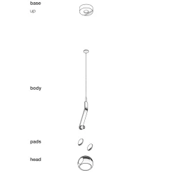 Occhio io 3d sospeso var up C LED Pendelleuchte, 2700 K, variabel