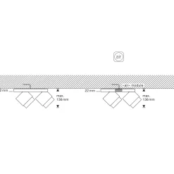 Occhio lui alto doppio Volt Z Deckenstrahler, 2700 K