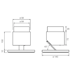 Occhio lui basso Zoom LED Boden- / Tischleuchte, 3000 K