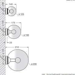 Occhio Luna scura up LED Wandleuchte