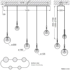 Occhio Luna sospeso cloud 5 L fix LED Pendelleuchte