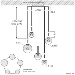 Occhio Luna sospeso cloud 5 fix LED Pendelleuchte