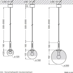 Occhio Luna sospeso var up LED Pendelleuchte, variabel