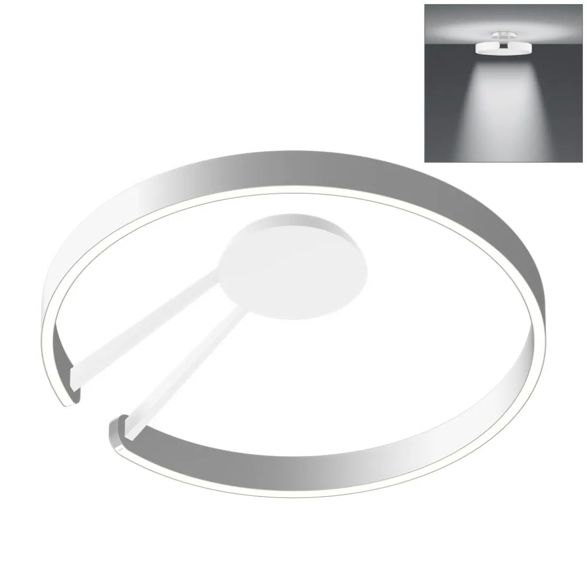 Occhio Mito aura 60 narrow LED Deckenleuchte, Base: weiß matt