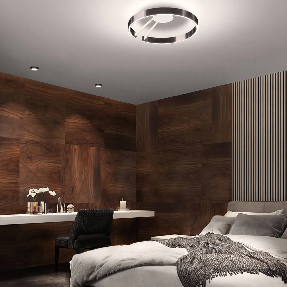 Occhio Mito aura 60 narrow LED Deckenleuchte, Base: weiß matt