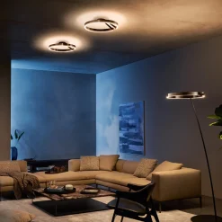 Occhio Mito aura 40 narrow LED Deckenleuchte, Base: schwarz matt