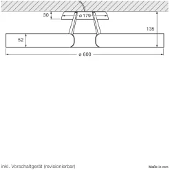 Occhio Mito aura 60 narrow LED Deckenleuchte, Base: schwarz matt
