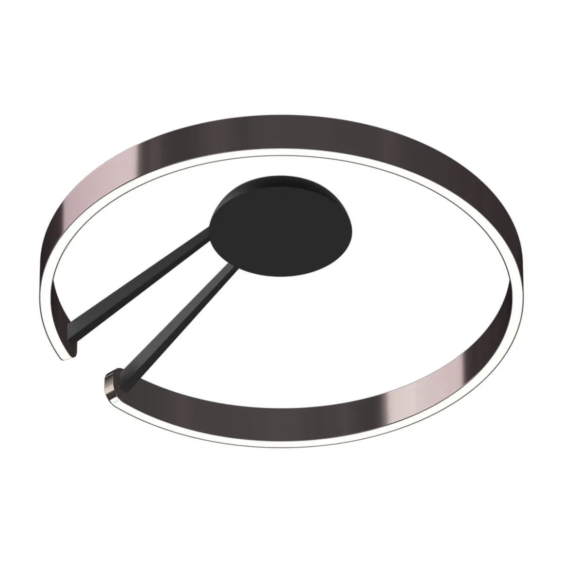 Occhio Mito aura 60 wide LED Wand- / Deckenleuchte, Base: schwarz matt