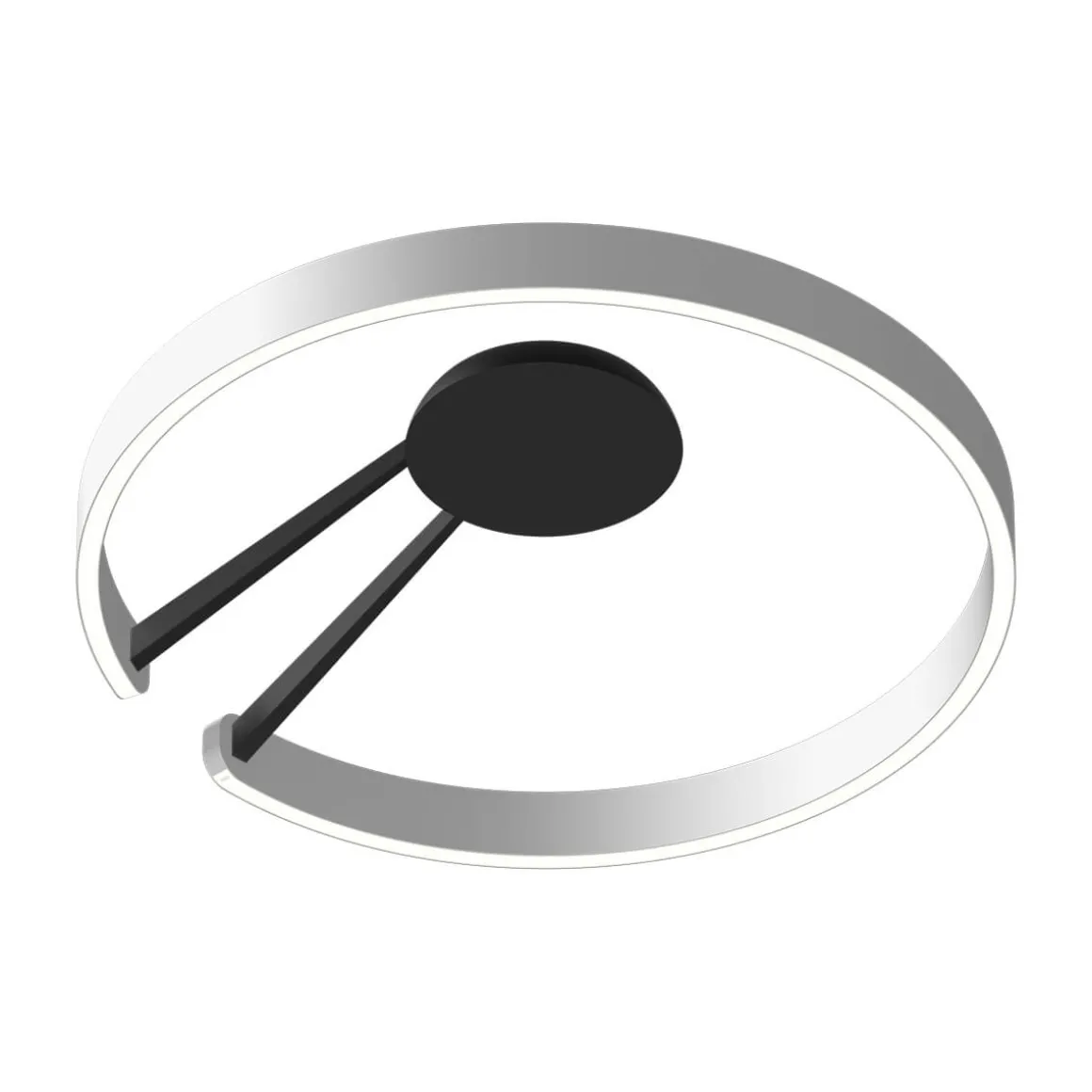 Occhio Mito aura 60 wide LED Wand- / Deckenleuchte, Base: schwarz matt