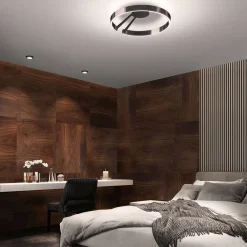 Occhio Mito aura 60 wide LED Wand- / Deckenleuchte, Base: schwarz matt