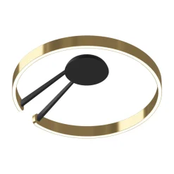 Occhio Mito aura 60 wide LED Wand- / Deckenleuchte, Base: schwarz matt