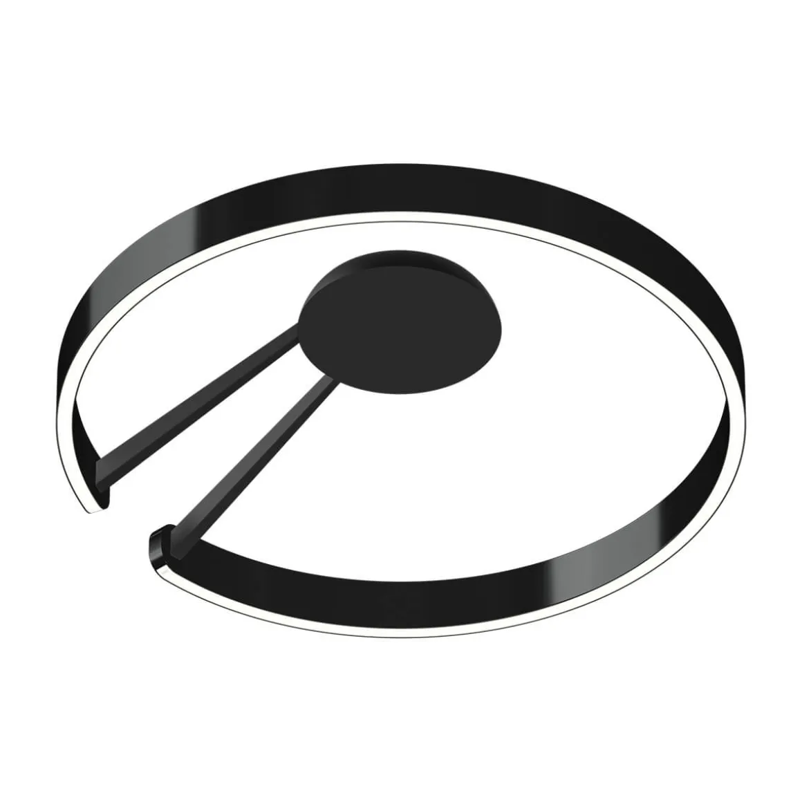 Occhio Mito aura 60 wide LED Wand- / Deckenleuchte, Base: schwarz matt