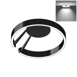 Occhio Mito aura 40 wide LED Wand- / Deckenleuchte, Base: schwarz matt